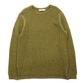SUBTLE (Argento e Oro) Maglione in maglia waffle S Kaki Spacchi laterali 06-6226-8125 Fatto in Giappone