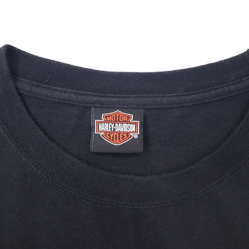 T-Shirt HARLEY DAVIDSON con logo stampato, tasca, taglia XL, colore nero, cotone, HANES BEEFY-T 110th ANNIVERSARY, taglia grande