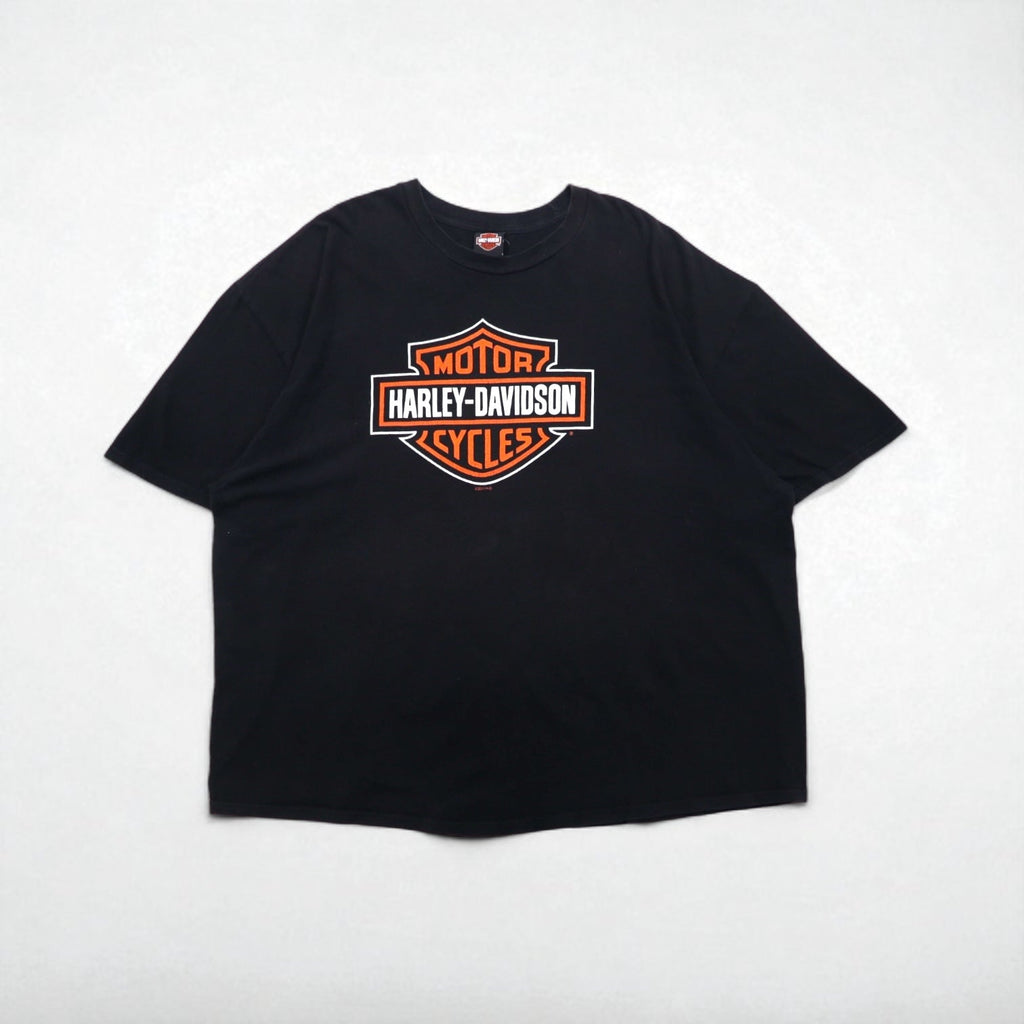 HARLEY DAVIDSON T-shirt con stampa fronte/retro oversize 5XL nera in cotone ATLANTA