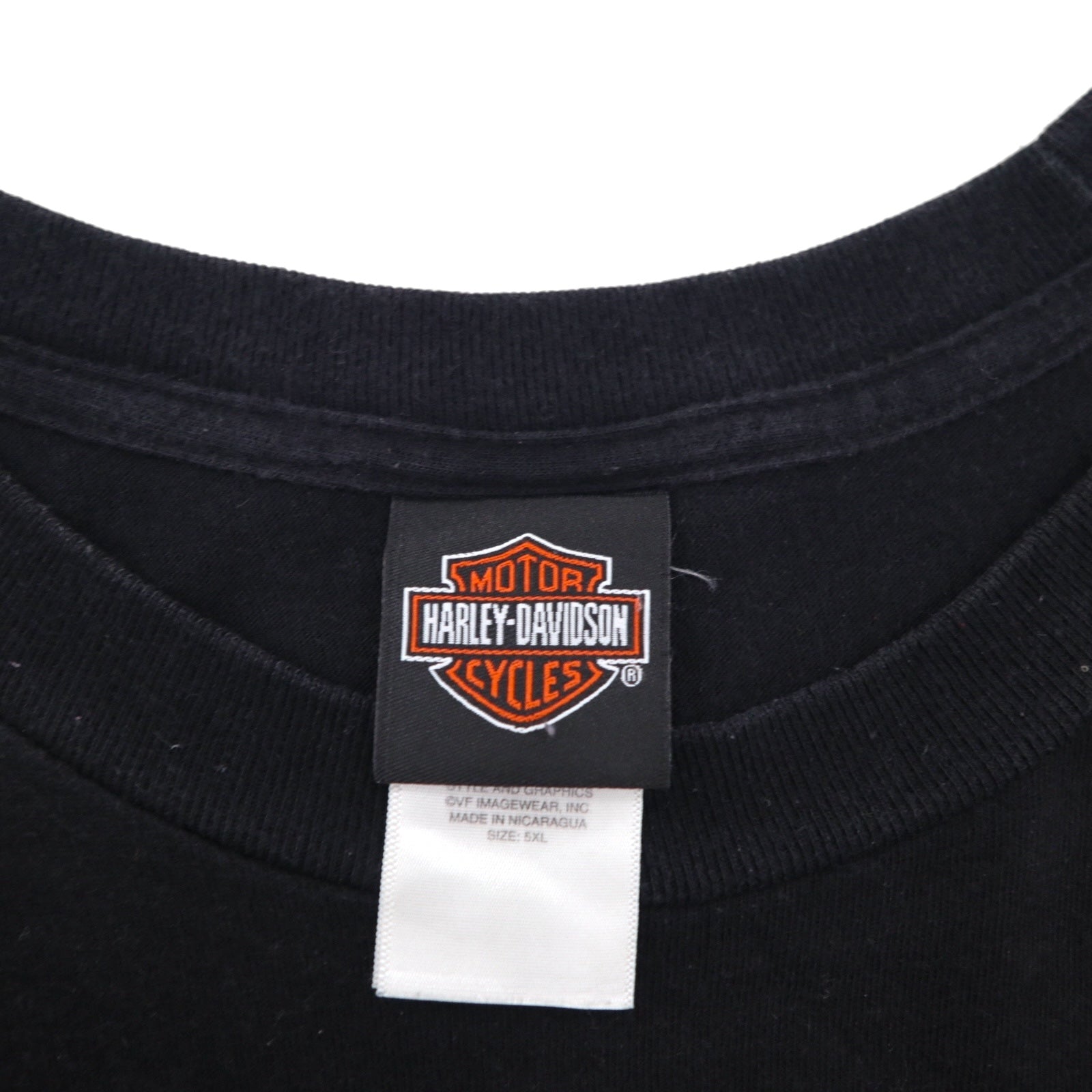 HARLEY DAVIDSON T-shirt con stampa fronte/retro oversize 5XL nera in cotone ATLANTA
