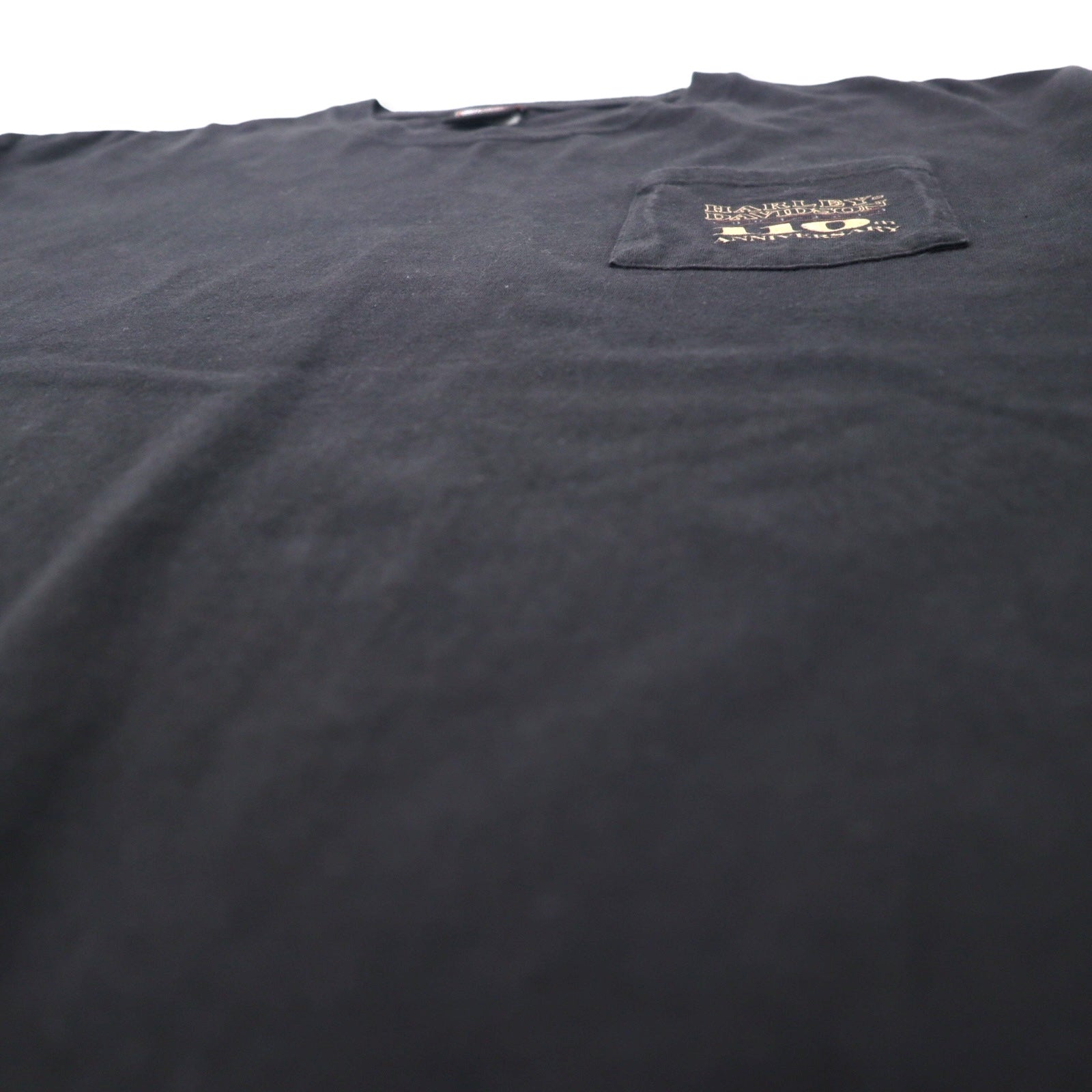 T-Shirt HARLEY DAVIDSON con logo stampato, tasca, taglia XL, colore nero, cotone, HANES BEEFY-T 110th ANNIVERSARY, taglia grande