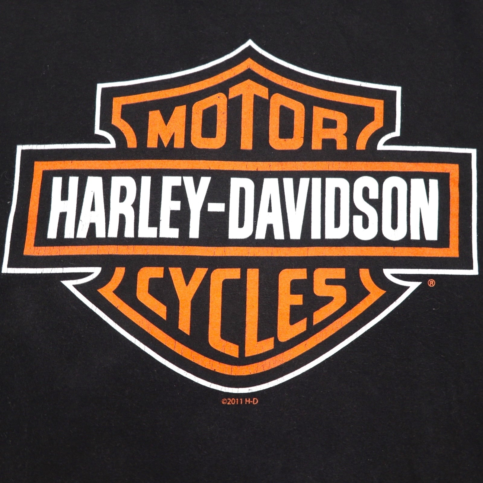 HARLEY DAVIDSON T-shirt con stampa fronte/retro oversize 5XL nera in cotone ATLANTA