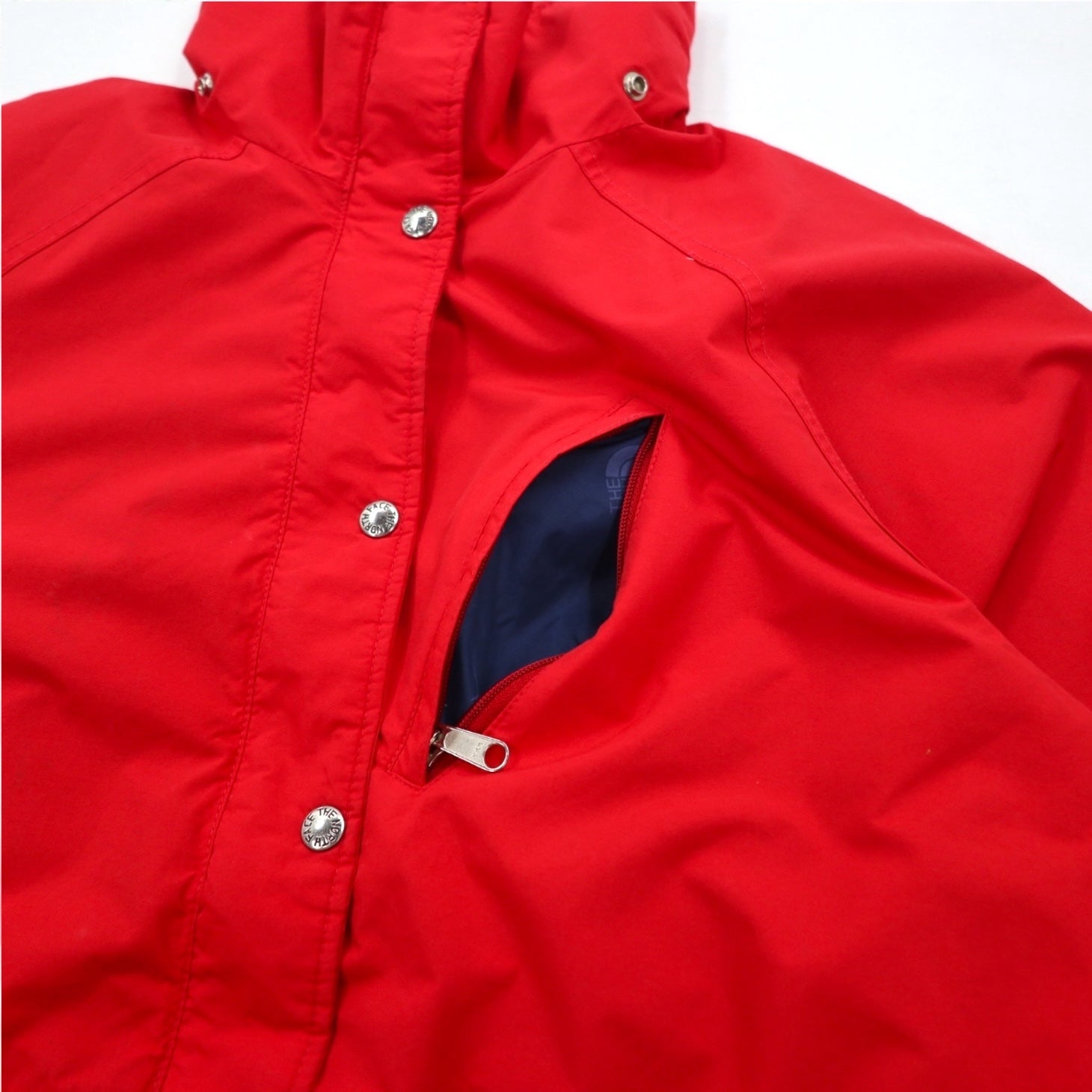 THE NORTH FACE Anni '90 USA Gore-Tex GORE-TEX Giacca a vento L Rossa Impermeabile Coulisse Cappuccio staccabile Etichetta rossa