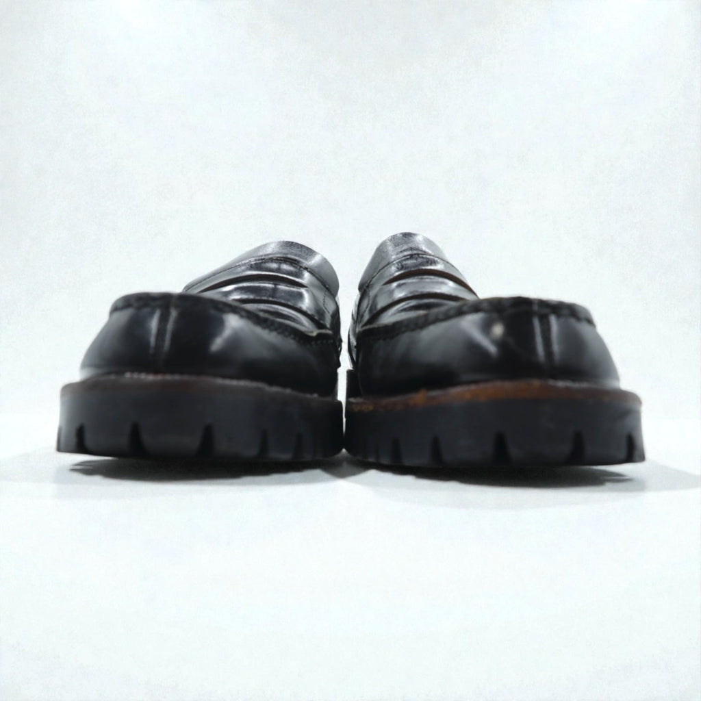 COMME des GARCONS Uチップ モカシン コインローファー 23cm ブラック レザー ラグソール 日本製