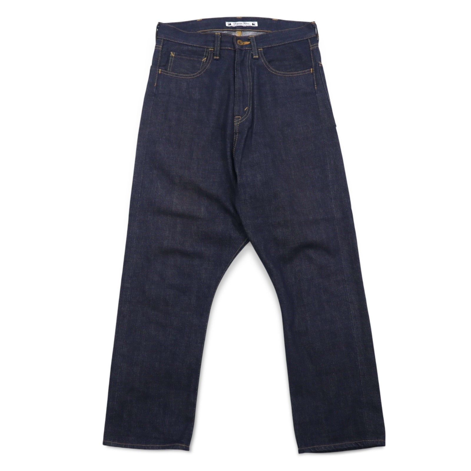 Sasquatchfabrix. セルビッヂ サルエル デニムパンツ S インディゴ ブルー リジッド 11AW-PA9-003 日本製