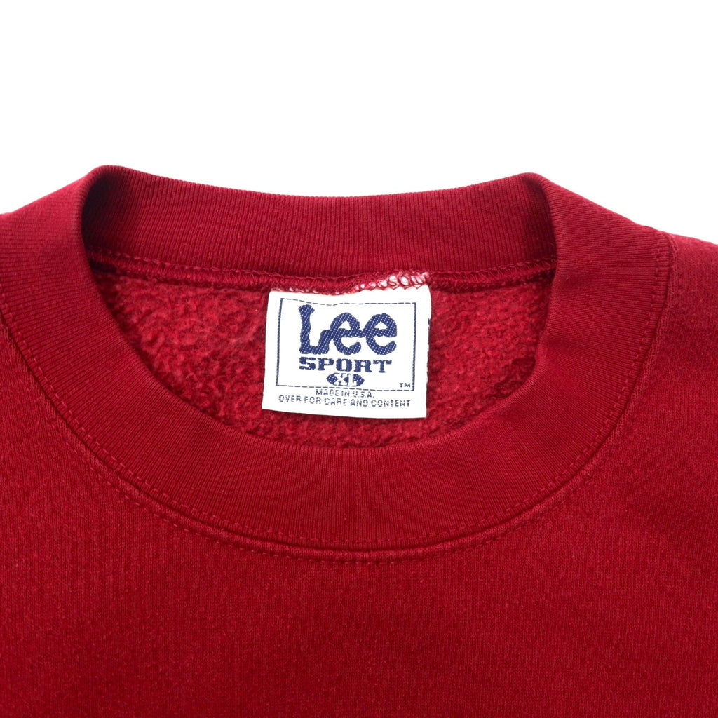 Lee SPORT Made in USA anni '90 NHL Ricamo Felpa XL Rossa Cotone COLORADO AVALANCHE Taglia Grande