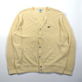 IZOD LACOSTE 80年代 USA製 Vネック ニット カーディガン XL アクリル ワンポイントロゴ