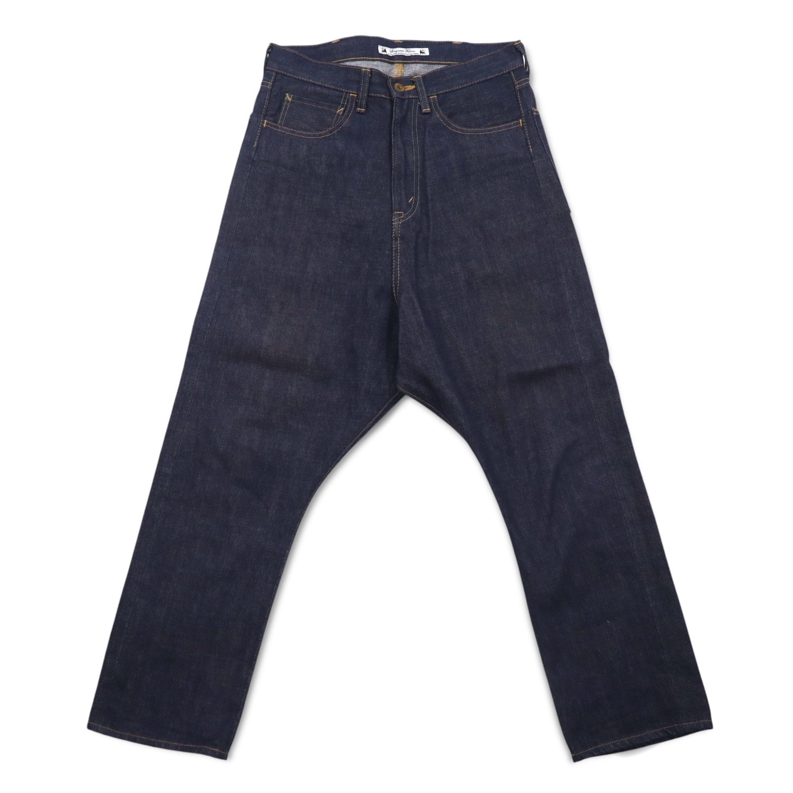 Sasquatchfabrix. セルビッヂ サルエル デニムパンツ S インディゴ ブルー リジッド 11AW-PA9-003 日本製