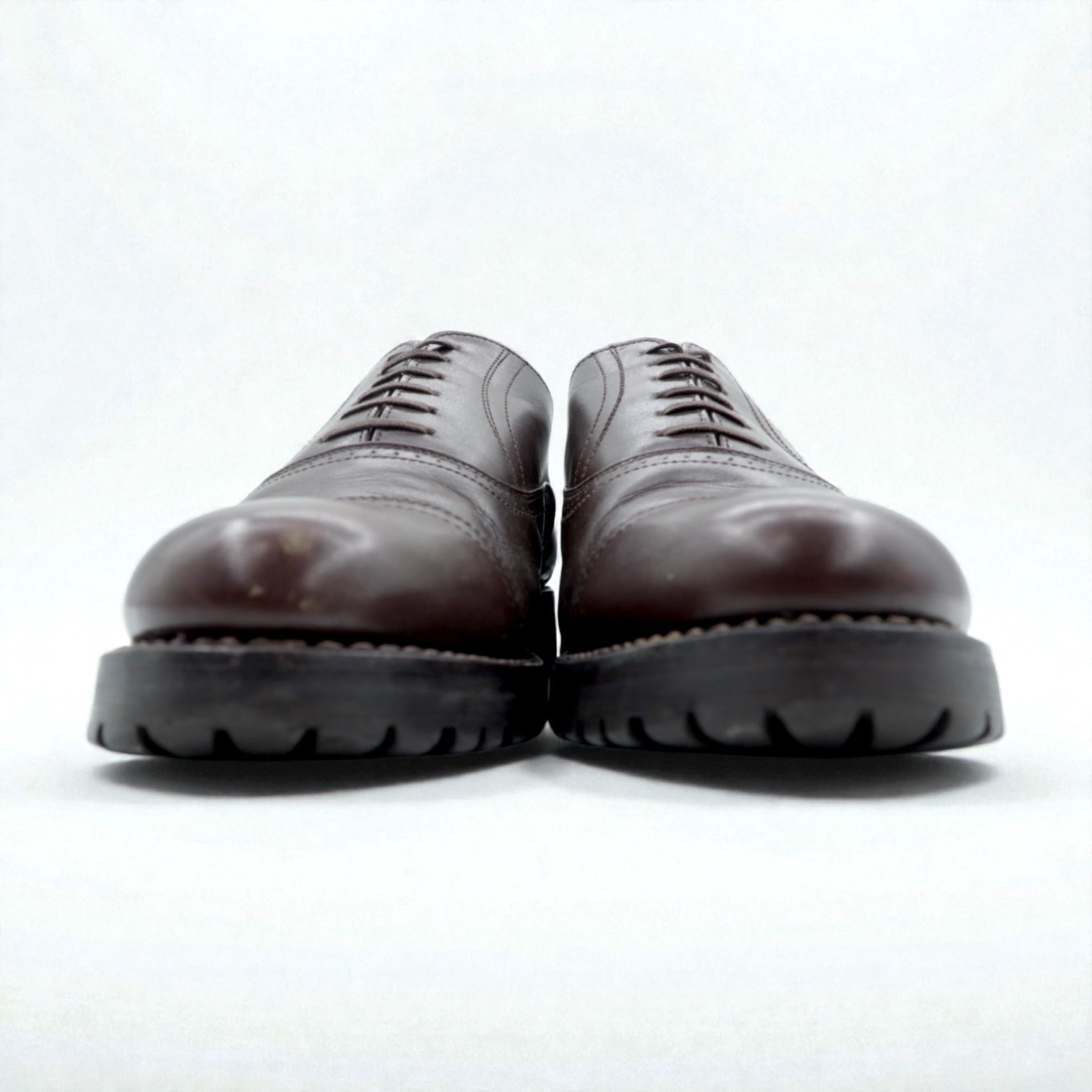 COMME des GARCONS HOMME ストレートチップ ドレスシューズ 25cm ブラウン レザー ラグソール