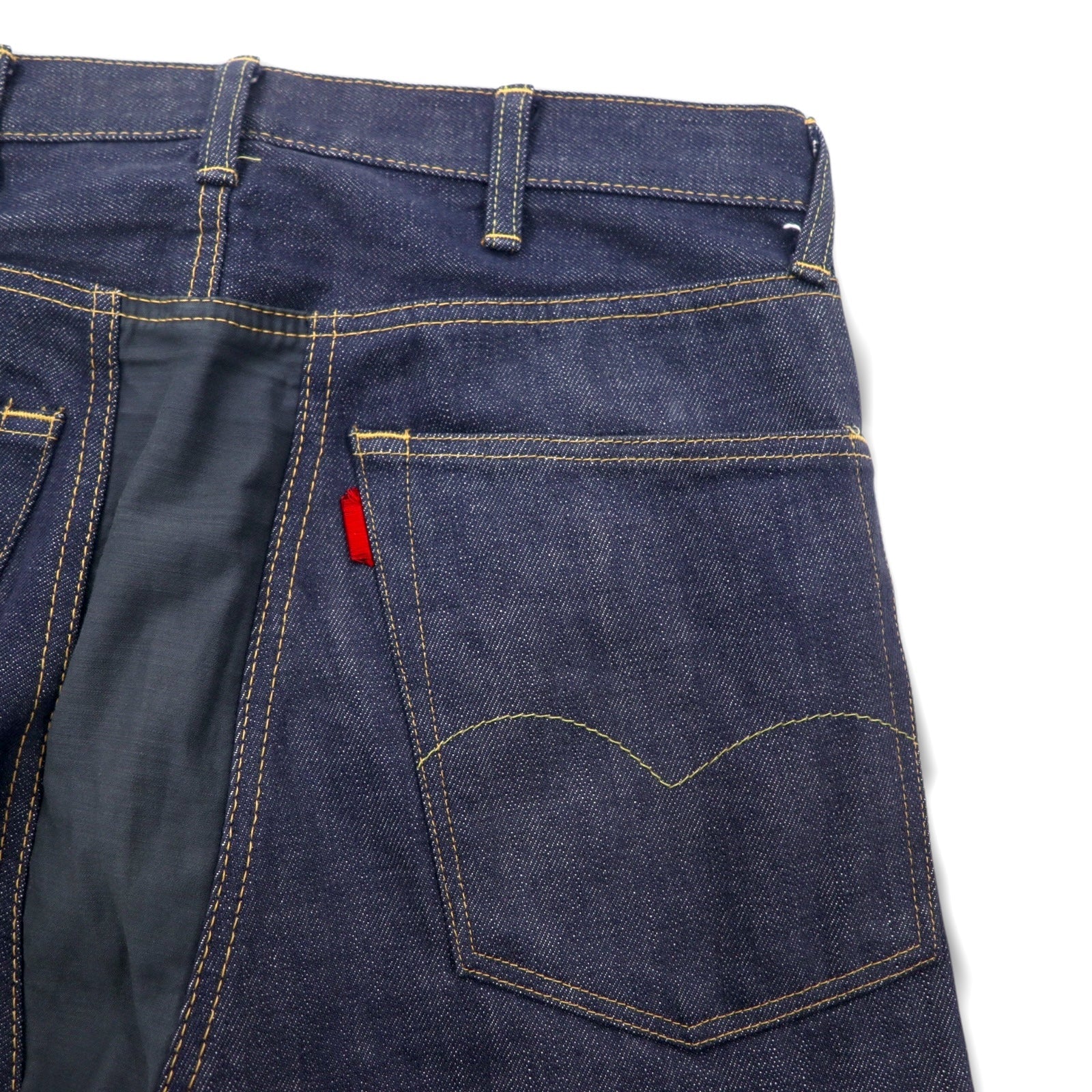 Sasquatchfabrix. セルビッヂ サルエル デニムパンツ S インディゴ ブルー リジッド 11AW-PA9-003 日本製