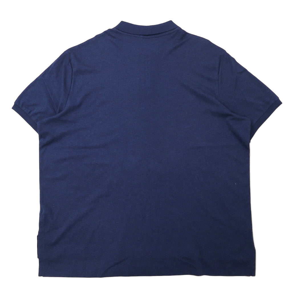 POLO RALPH LAUREN ピマ ソフトタッチ ポロシャツ XXL ネイビー コットン スモールポニー 刺繍