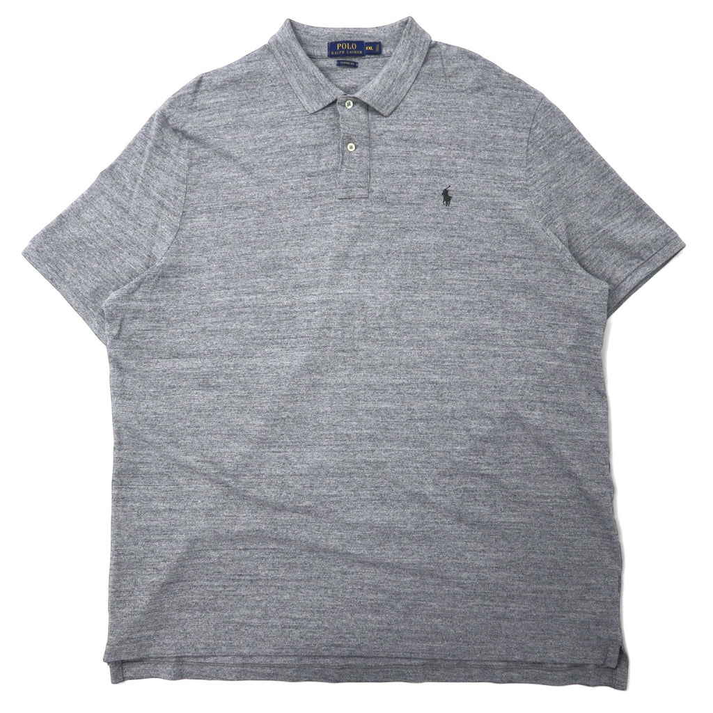 POLO RALPH LAUREN Polo classica XXL grigia in cotone con ricamo piccolo pony