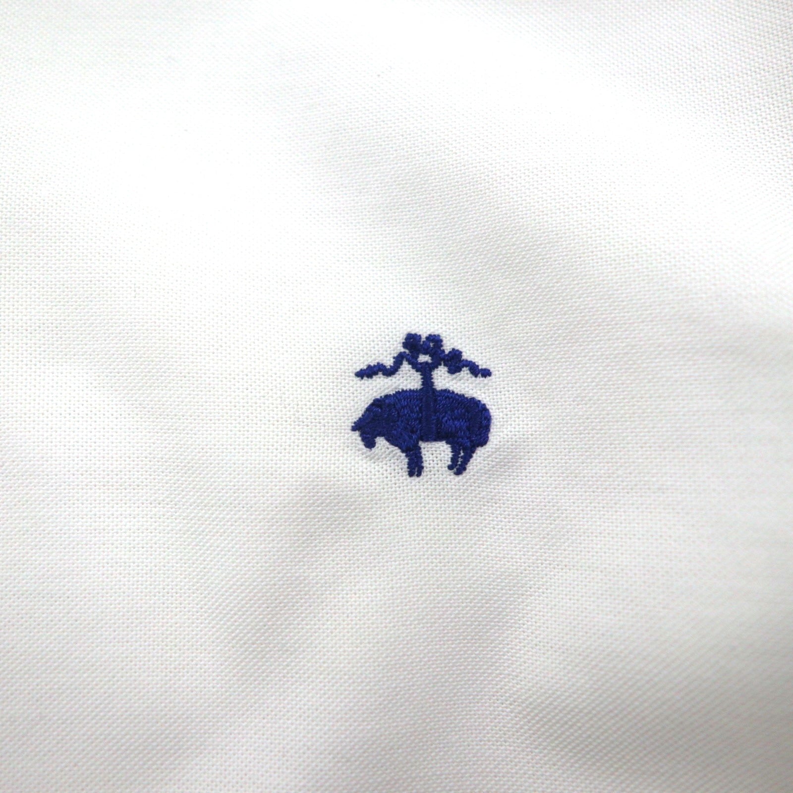 Brooks Brothers オックスフォード ボタンダウン シャツ L スーピマコットン ホワイト ノンアイロン ワンポイントロゴ
