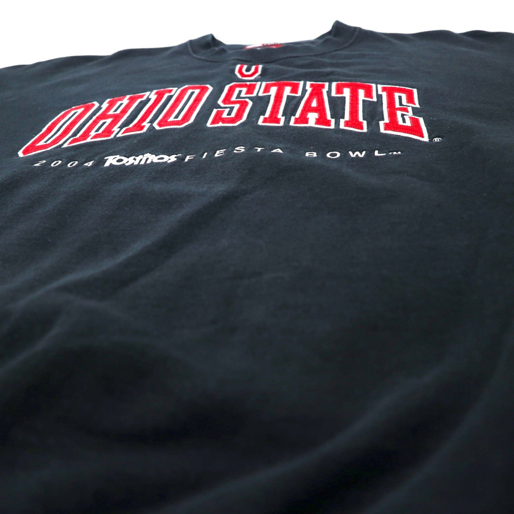 Felpa SPORTEX USA College ricamata XL nera in cotone OHIO STATE taglia grossa