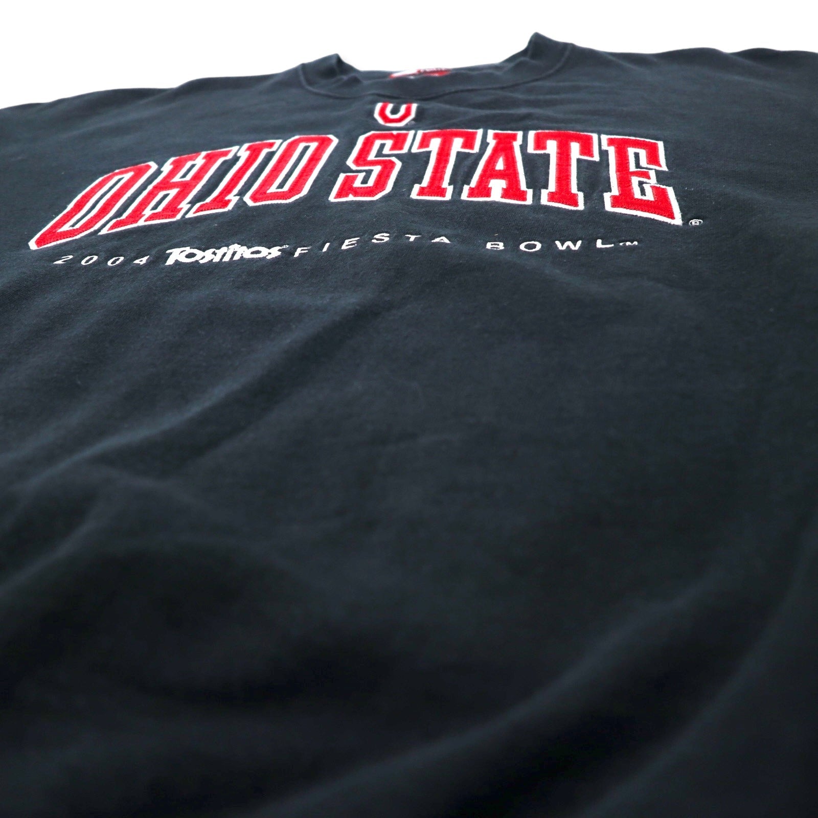 Felpa SPORTEX USA College ricamata XL nera in cotone OHIO STATE taglia grossa