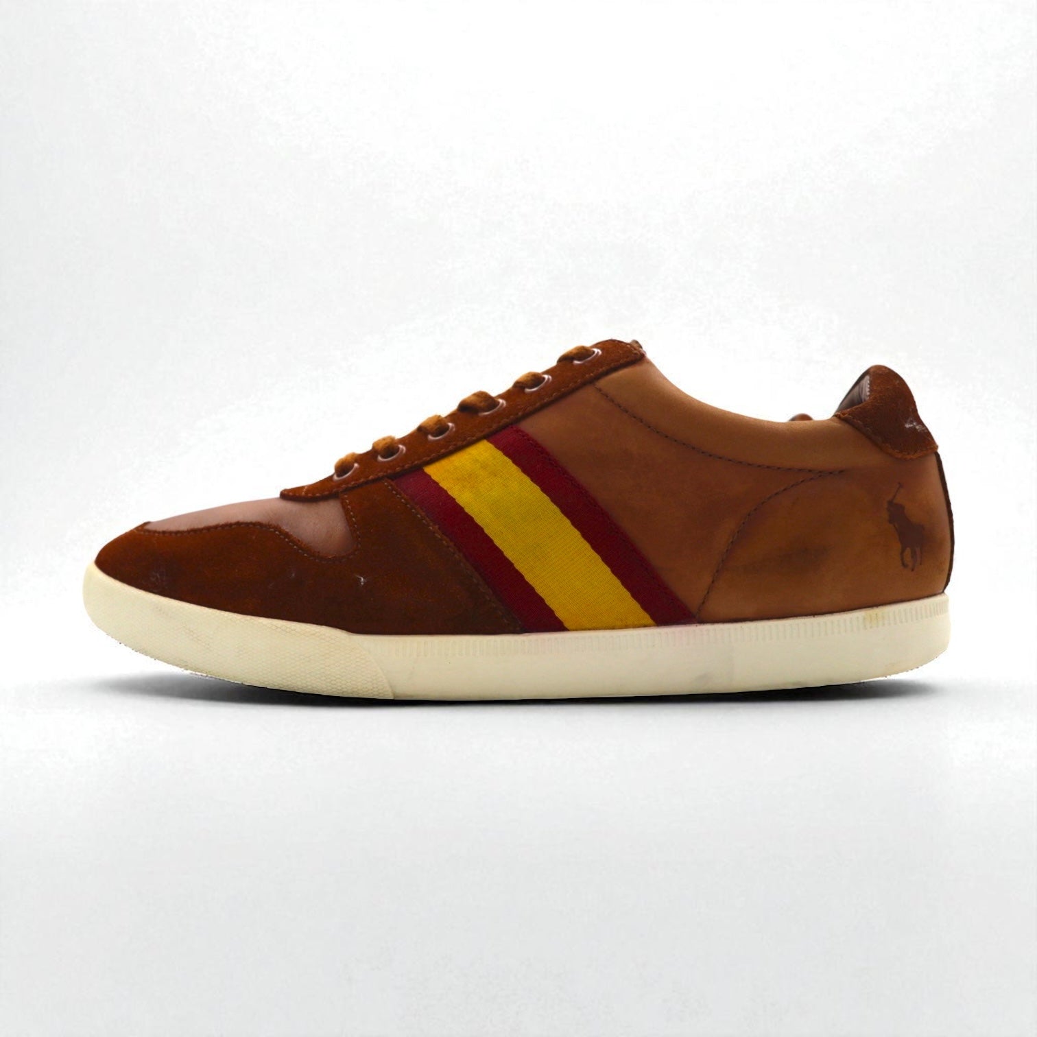 Polo by Ralph Lauren Camilo II Scarpe da ginnastica Sneakers 27cm Marrone Pelle 14557