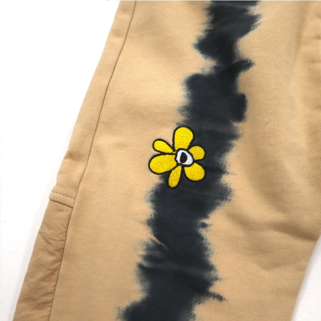 P.A.M. PERKS AND MINI Pantaloni della tuta BTC RUST TIE DYE DUPIO PANTS Beige tie-dye