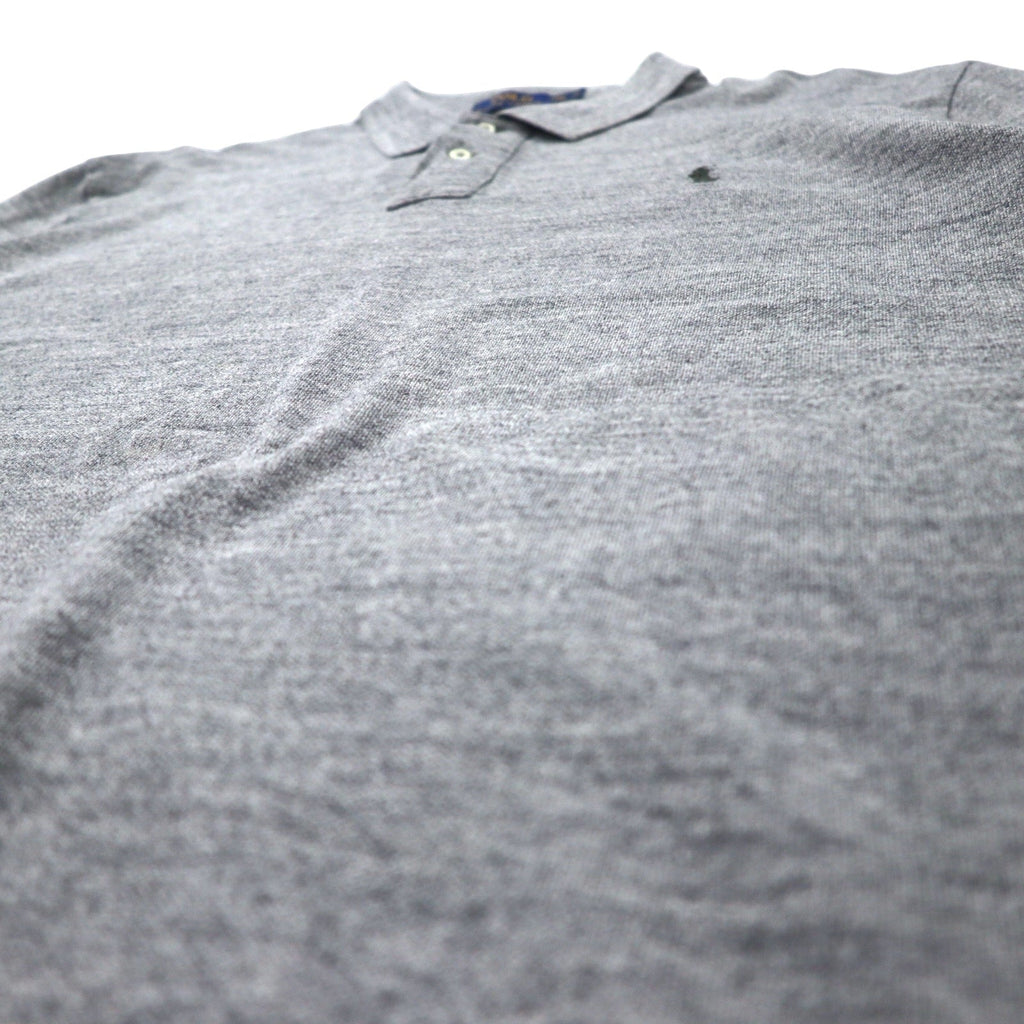 POLO RALPH LAUREN Polo classica XXL grigia in cotone con ricamo piccolo pony