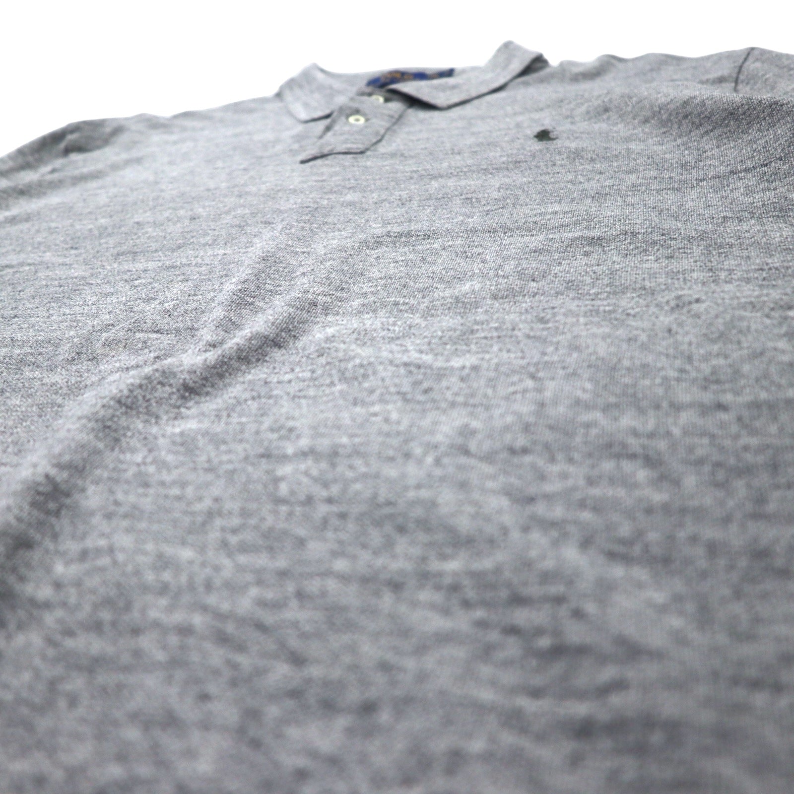 POLO RALPH LAUREN Polo classica XXL grigia in cotone con ricamo piccolo pony