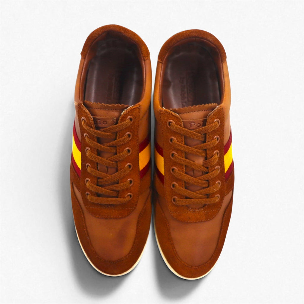 Polo by Ralph Lauren Camilo II Scarpe da ginnastica Sneakers 27cm Marrone Pelle 14557