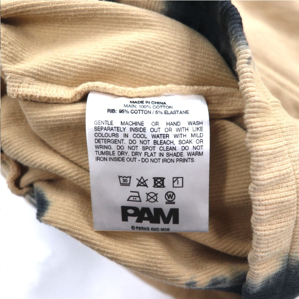 P.A.M. PERKS AND MINI Pantaloni della tuta BTC RUST TIE DYE DUPIO PANTS Beige tie-dye