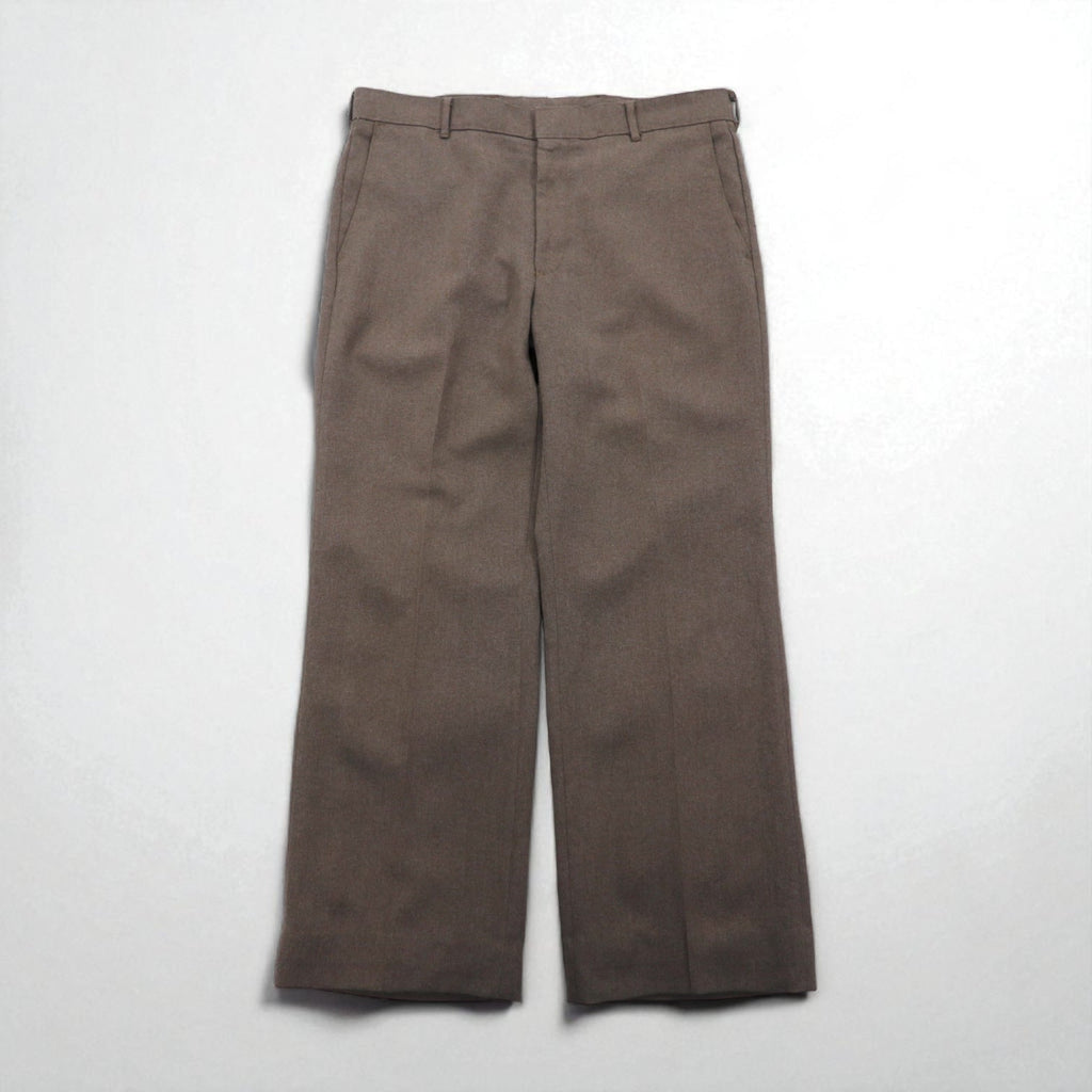 Levi's anni '80 Made in USA Action Slacks STA-PREST Pantaloni con piega L Marrone Zip Rocket TALON