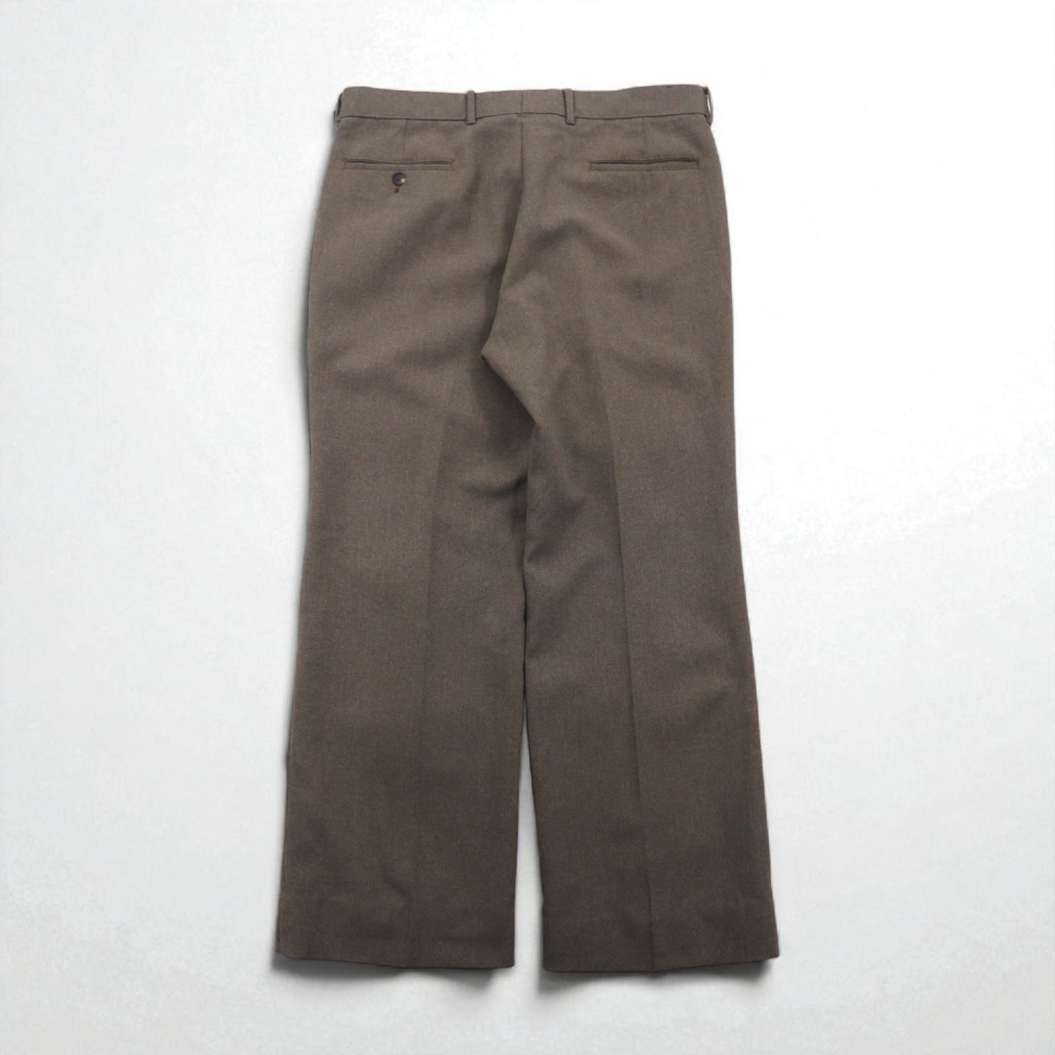 Levi's anni '80 Made in USA Action Slacks STA-PREST Pantaloni con piega L Marrone Zip Rocket TALON