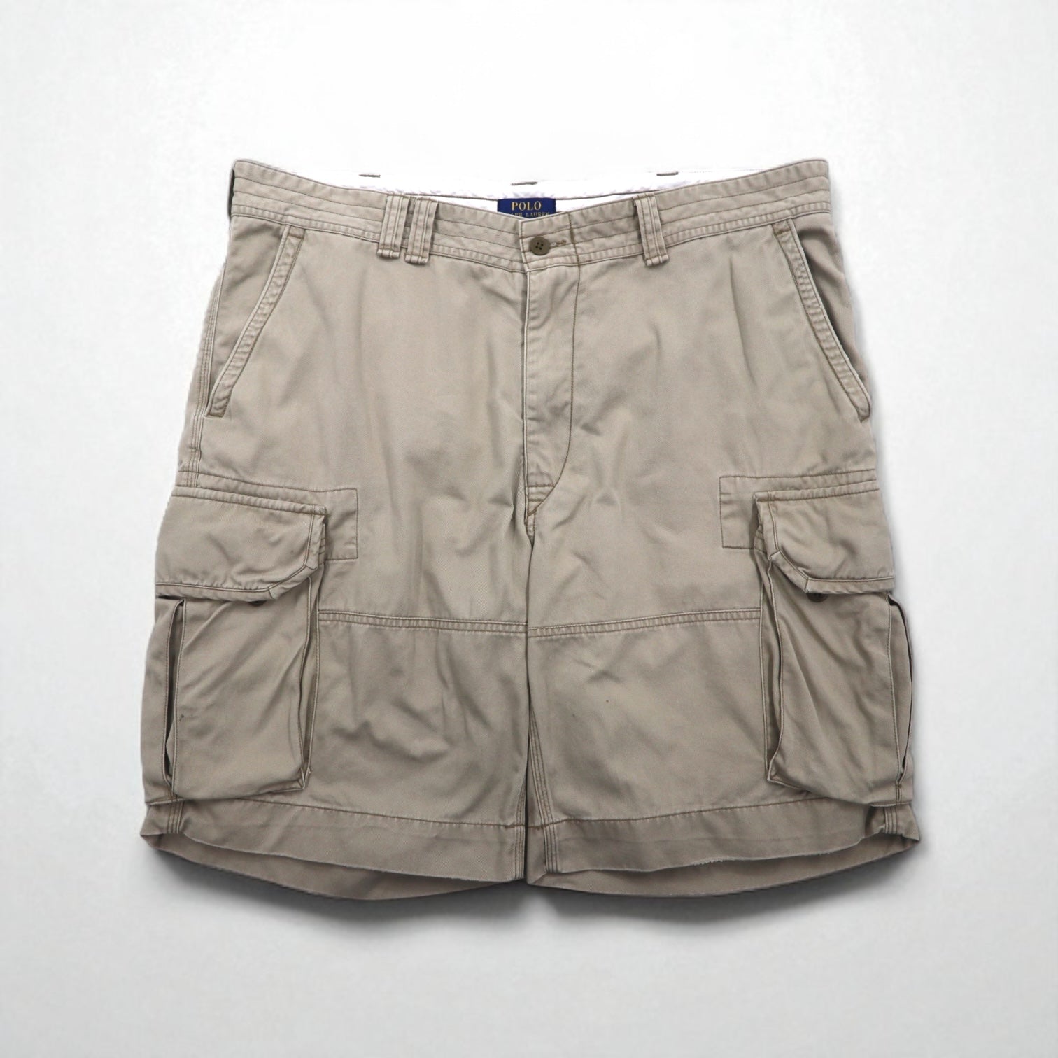 POLO RALPH LAUREN Pantaloncini Chino Cargo Corti XL Beige Cotone al ginocchio