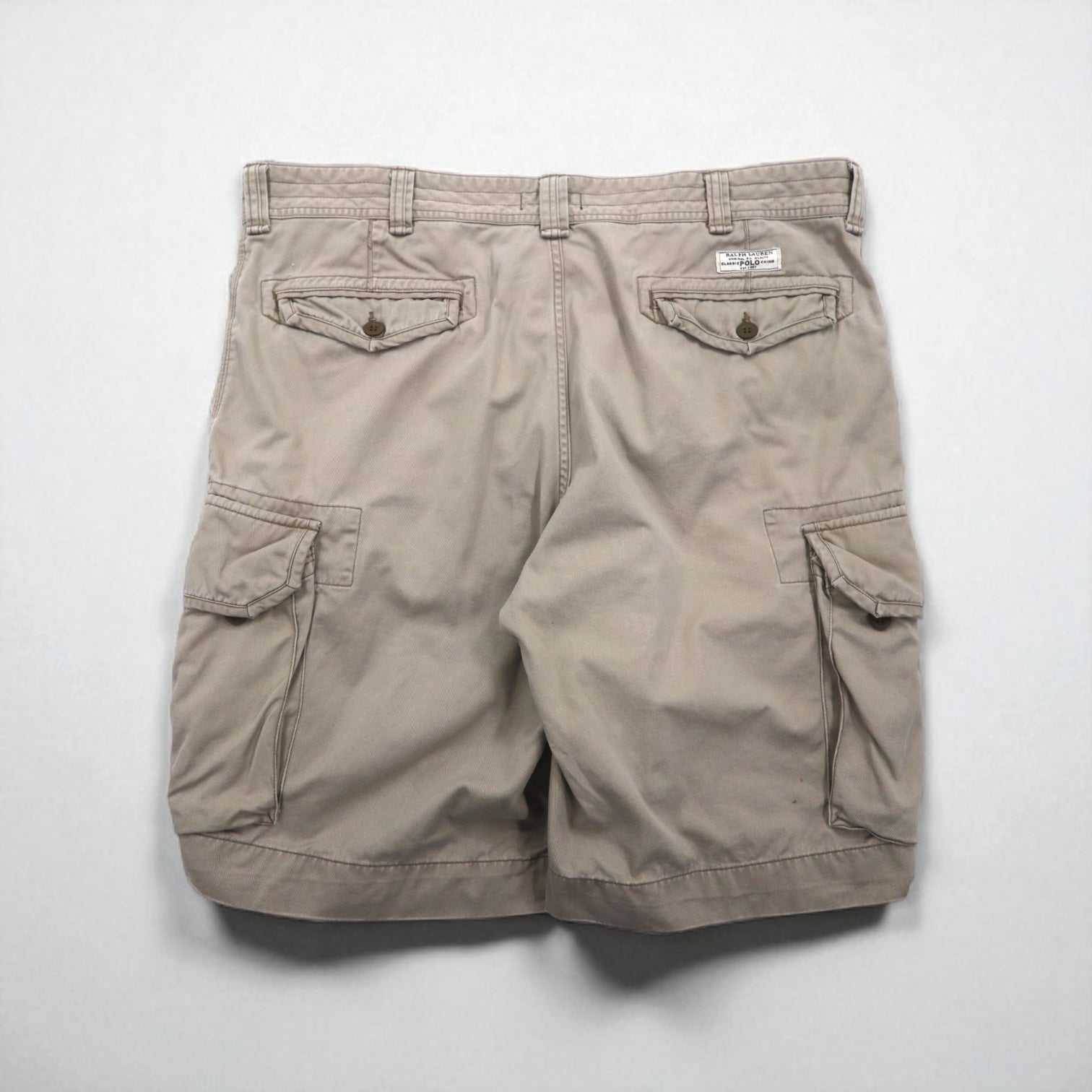 POLO RALPH LAUREN Pantaloncini Chino Cargo Corti XL Beige Cotone al ginocchio