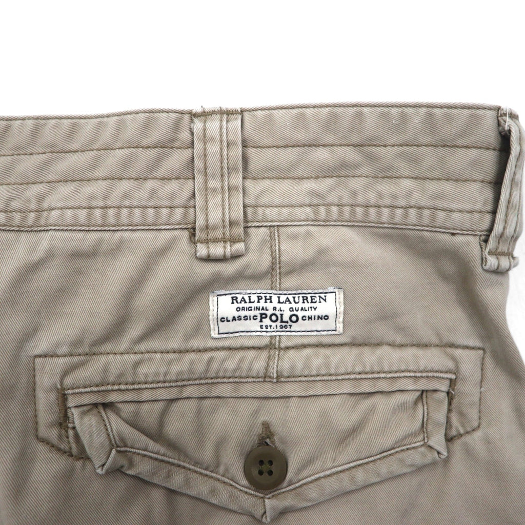 POLO RALPH LAUREN Pantaloncini Chino Cargo Corti XL Beige Cotone al ginocchio