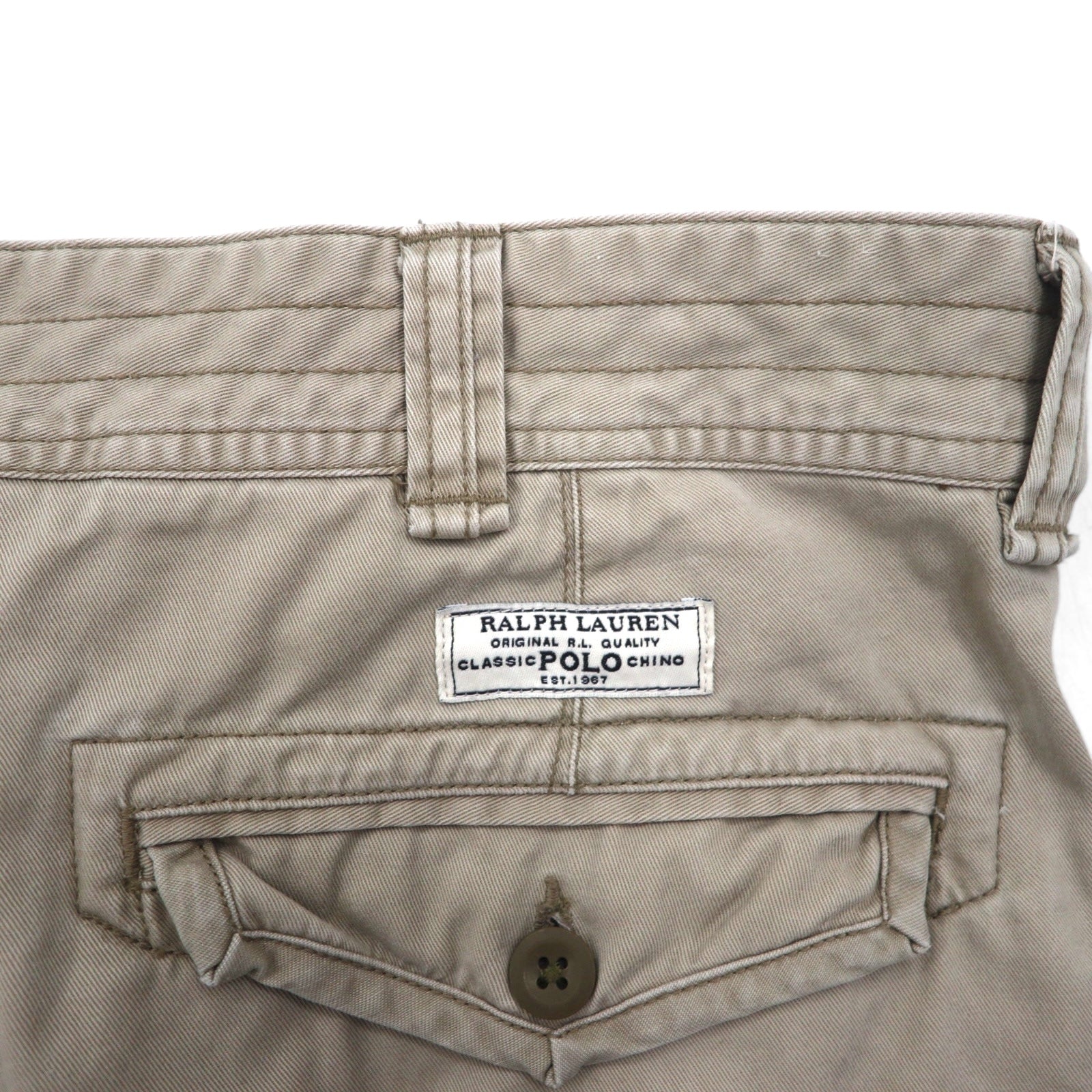 POLO RALPH LAUREN Pantaloncini Chino Cargo Corti XL Beige Cotone al ginocchio