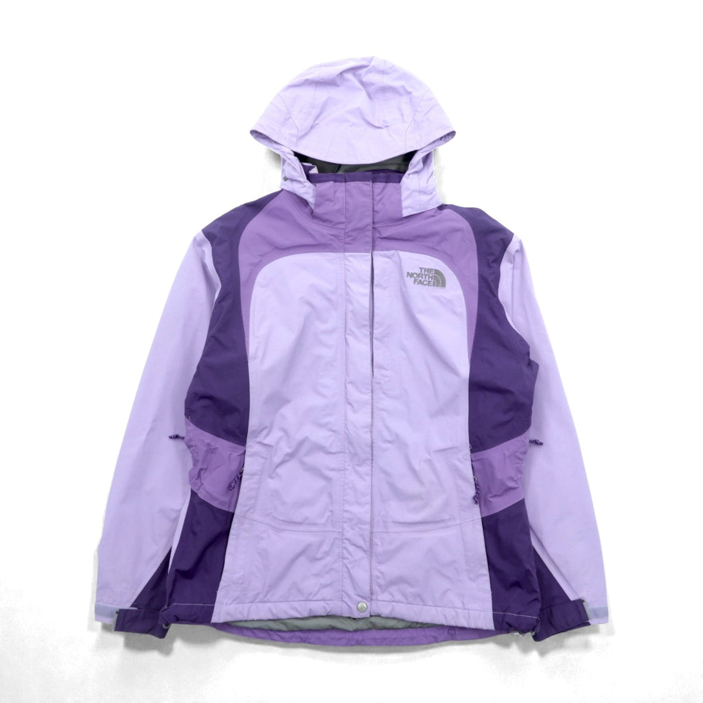 THE NORTH FACE 防水 HYVENT マウンテンパーカー L パープル ドローコード ダブルジップ ジップインジップ搭載