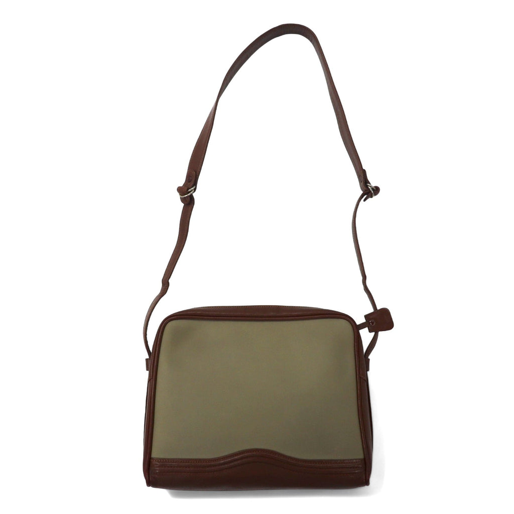 Burberrys Borsa a Spalla Vintage Marrone Nylon Canvas Pelle Interno Nova Check