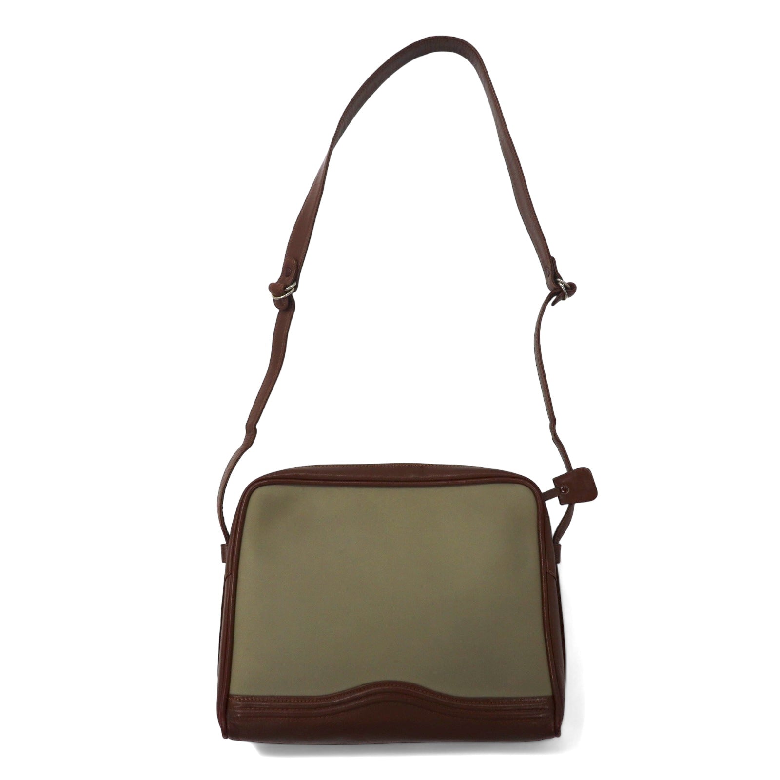 Burberrys Borsa a Spalla Vintage Marrone Nylon Canvas Pelle Interno Nova Check