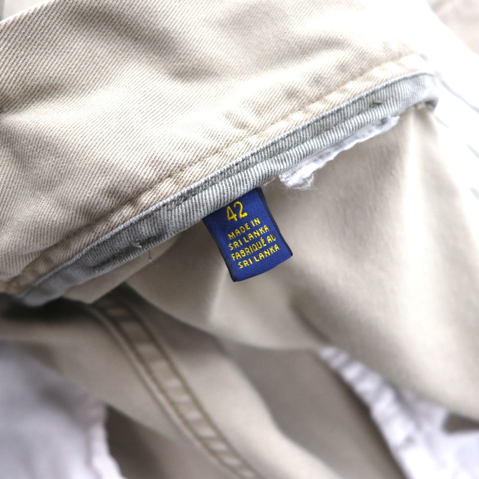 POLO RALPH LAUREN Pantaloncini Chino Cargo Corti XL Beige Cotone al ginocchio