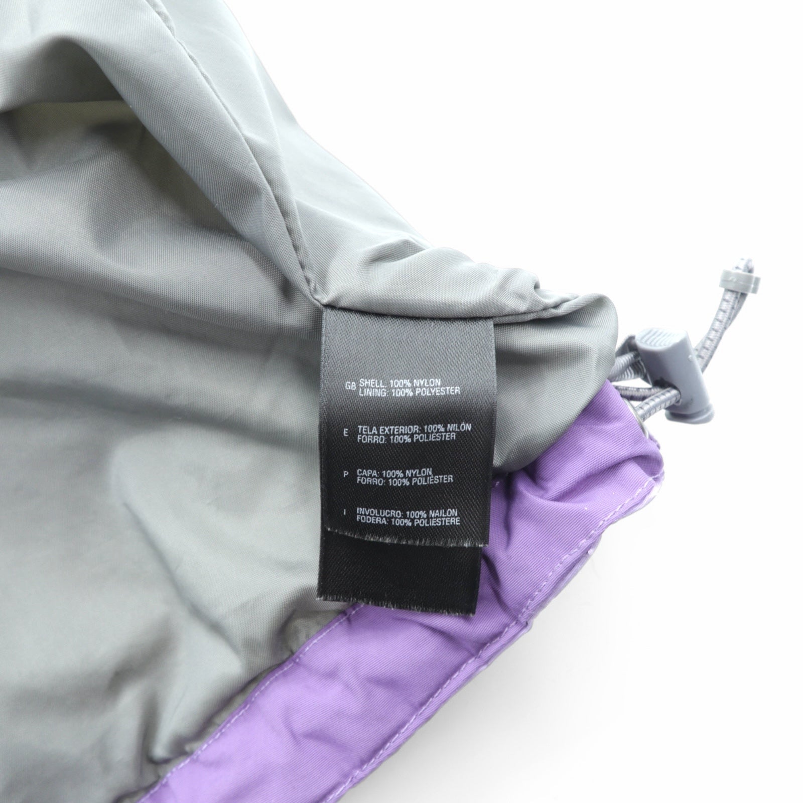 THE NORTH FACE 防水 HYVENT マウンテンパーカー L パープル ドローコード ダブルジップ ジップインジップ搭載