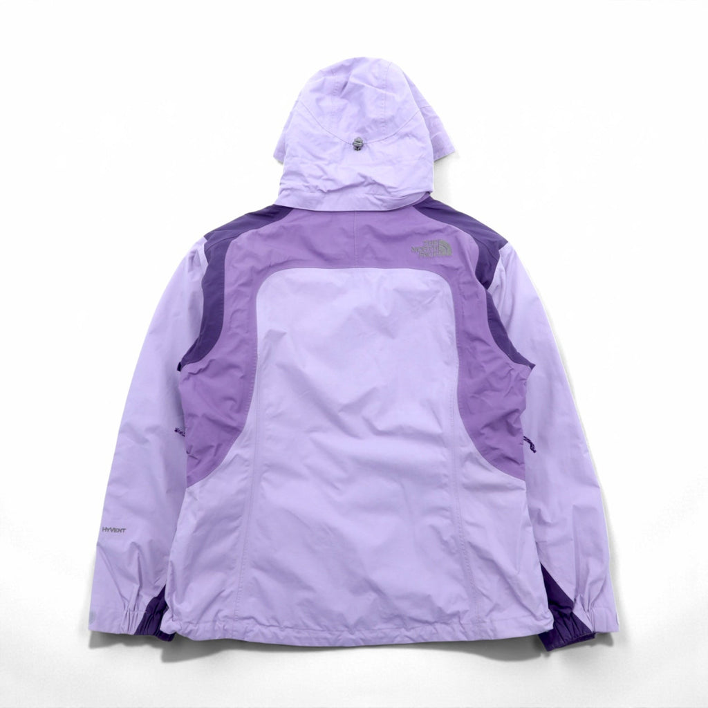 THE NORTH FACE 防水 HYVENT マウンテンパーカー L パープル ドローコード ダブルジップ ジップインジップ搭載