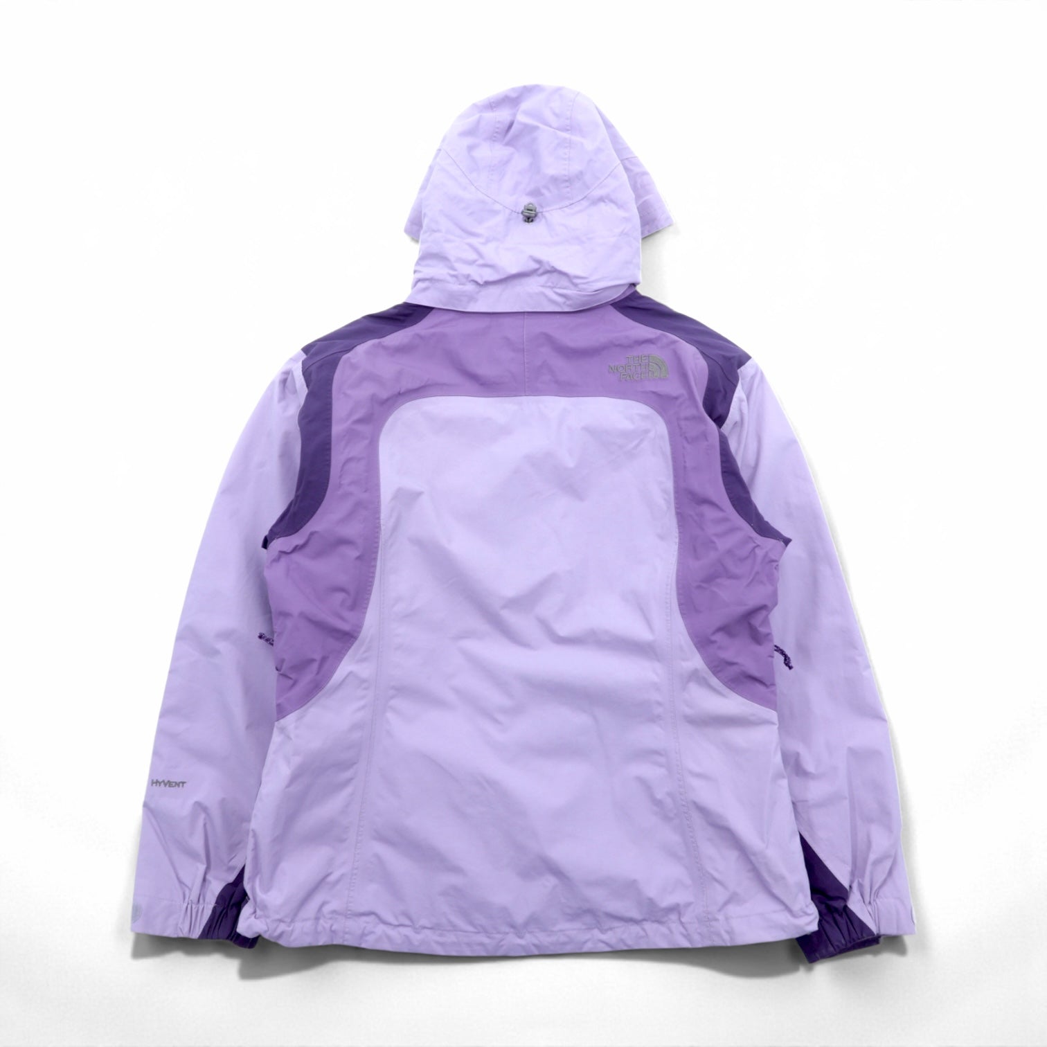 THE NORTH FACE 防水 HYVENT マウンテンパーカー L パープル ドローコード ダブルジップ ジップインジップ搭載