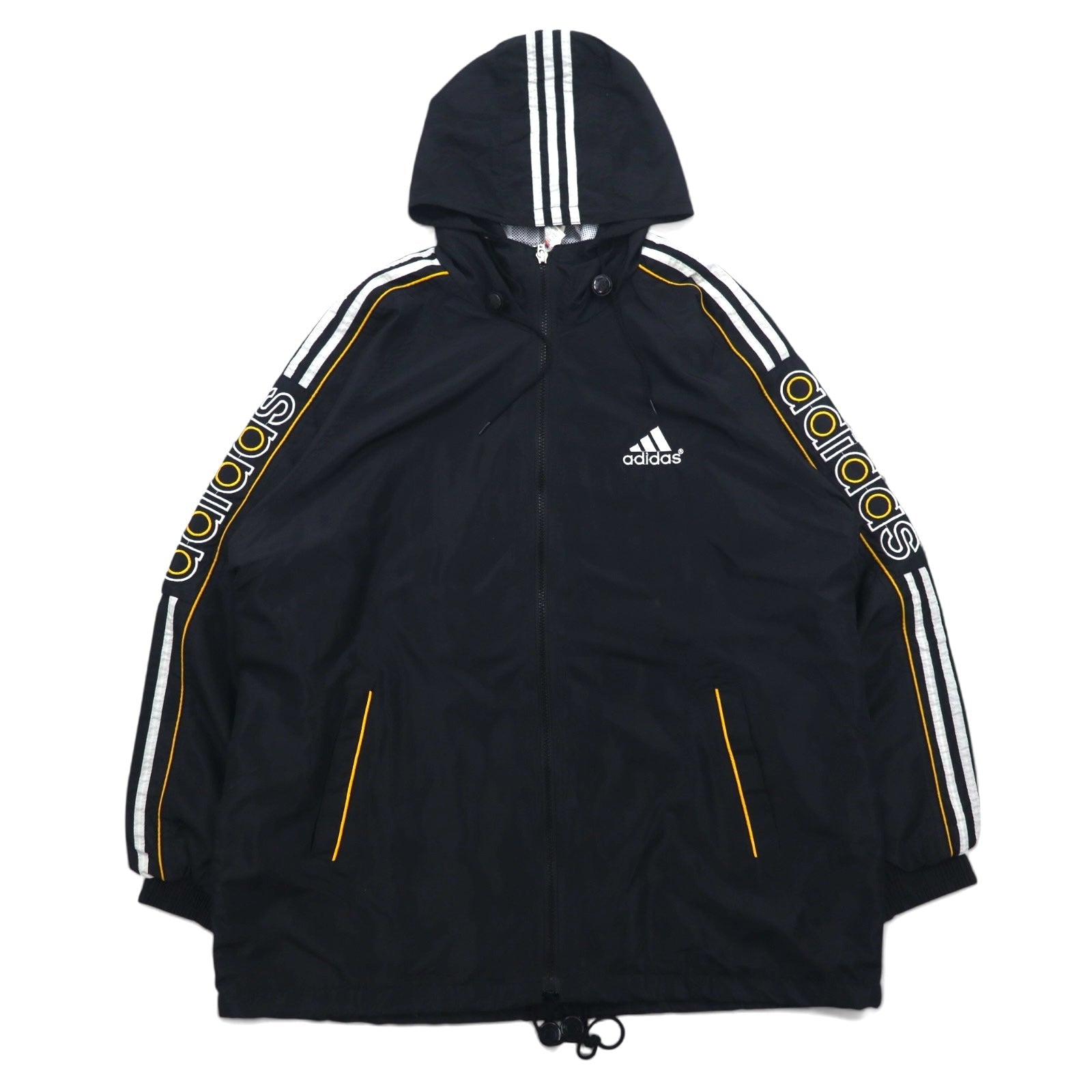 adidas anni '90 tuta sportiva giacca e pantaloni taglia L, nero, poliestere, 3 strisce, logo ricamato sul retro