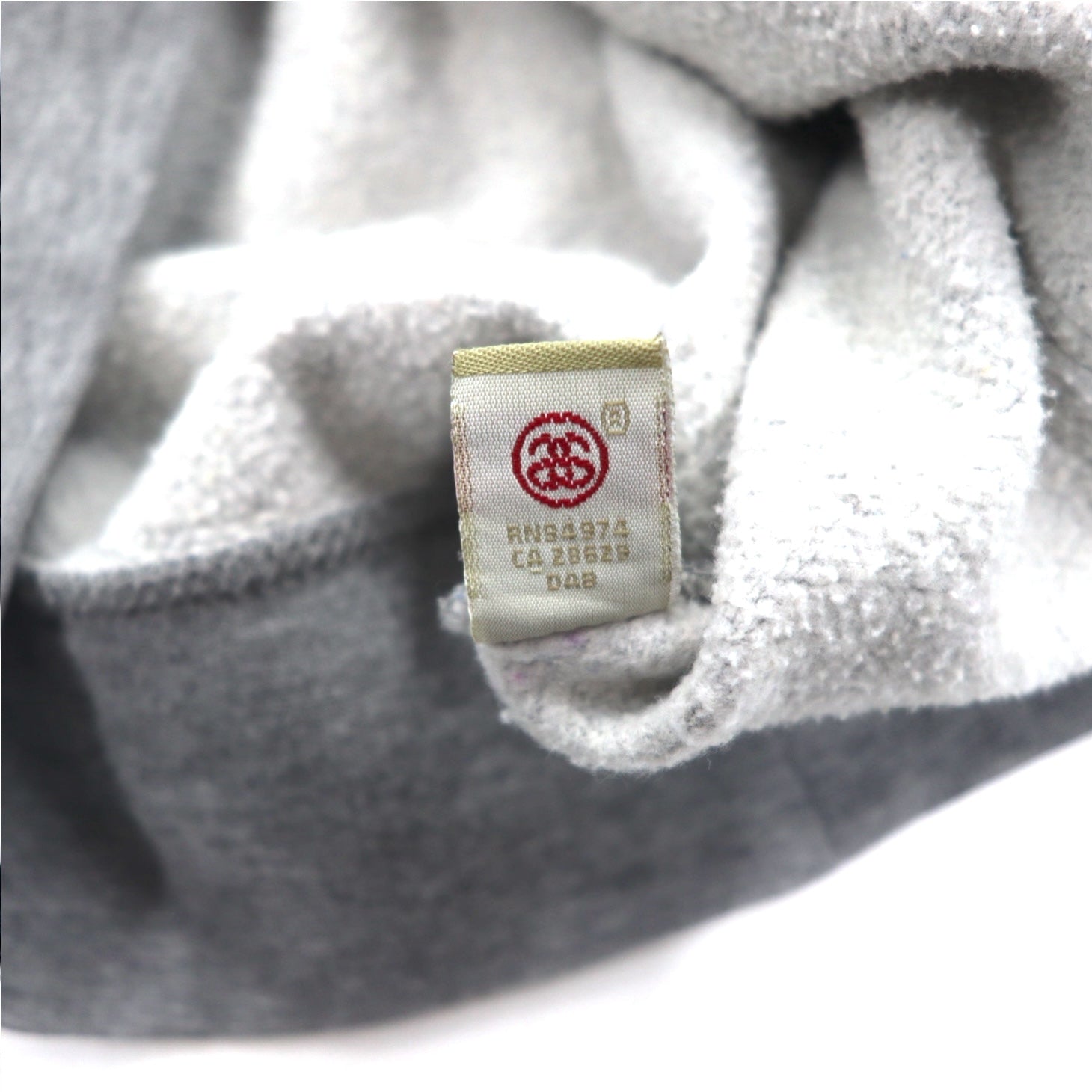 STUSSY anni 2000 Prodotto negli USA Felpa con cappuccio full zip L Grigio YESTERDAY TODAY TOMORROW Stampa logo sul retro