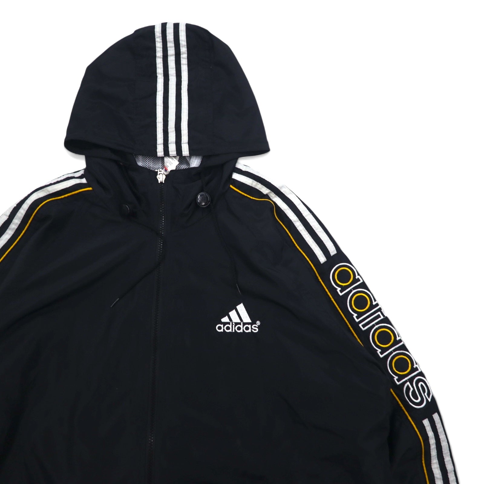 adidas anni '90 tuta sportiva giacca e pantaloni taglia L, nero, poliestere, 3 strisce, logo ricamato sul retro