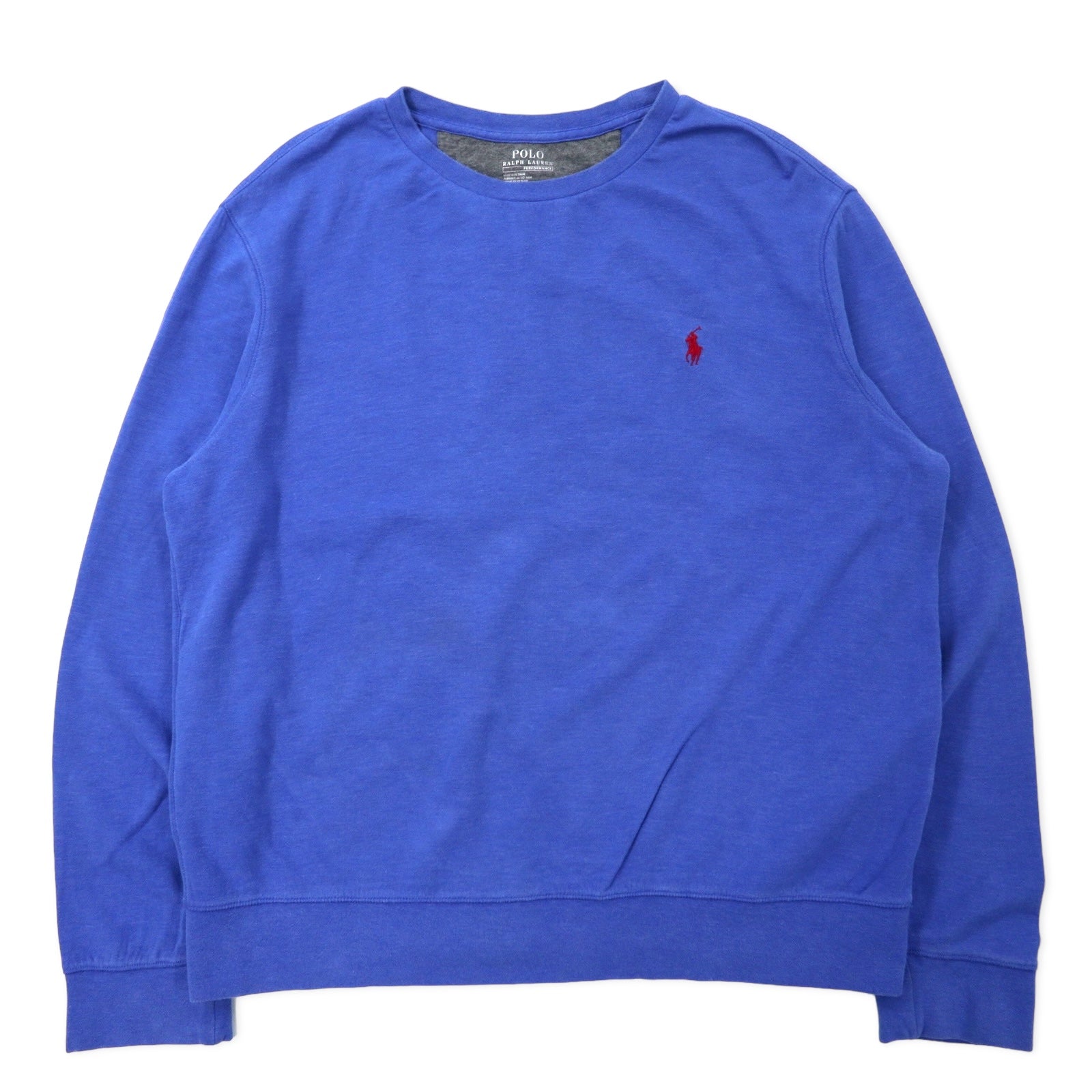 POLO RALPH LAUREN パフォーマンス スウェット L ブルー コットン PERFORMANCE スモールポニー刺繍