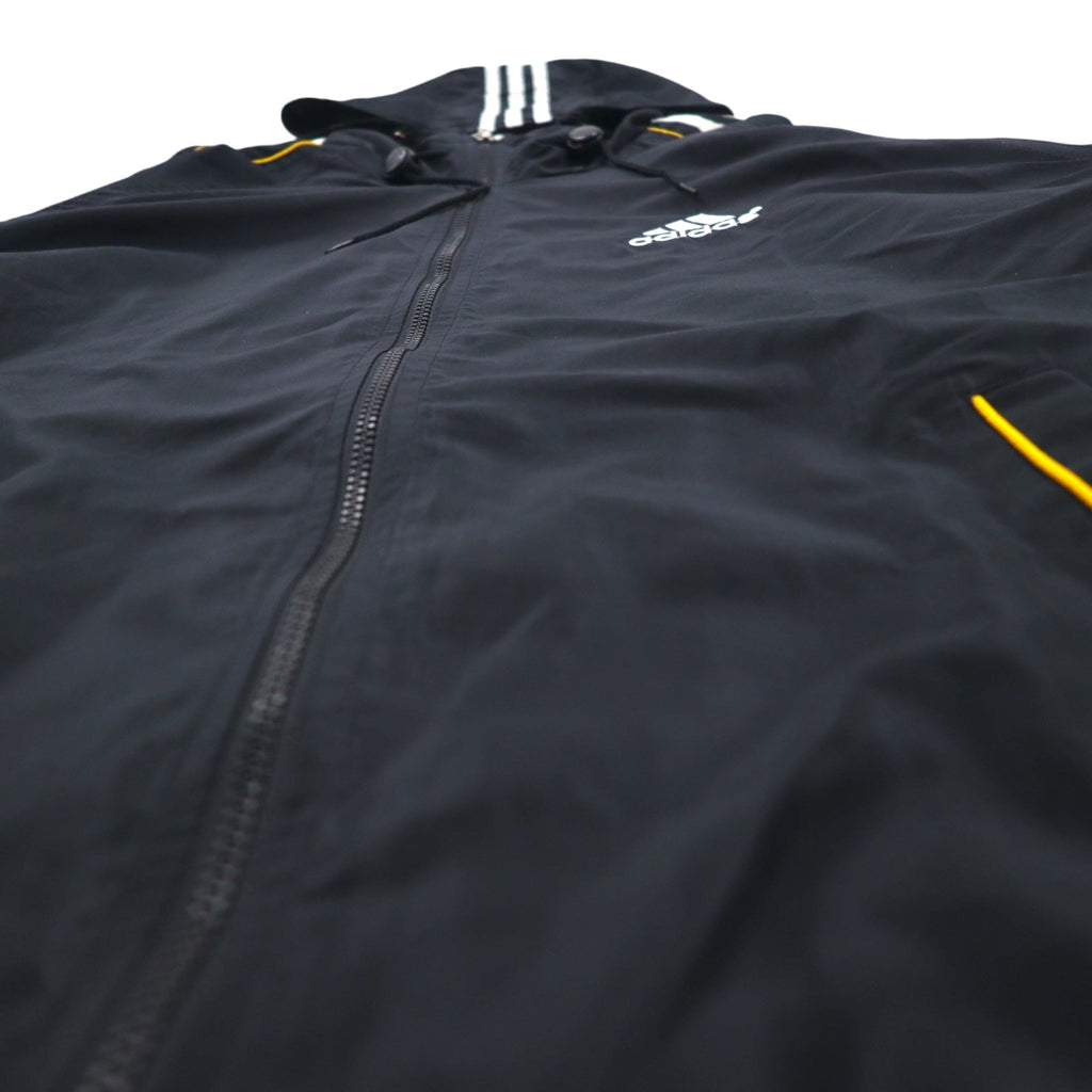 adidas anni '90 tuta sportiva giacca e pantaloni taglia L, nero, poliestere, 3 strisce, logo ricamato sul retro