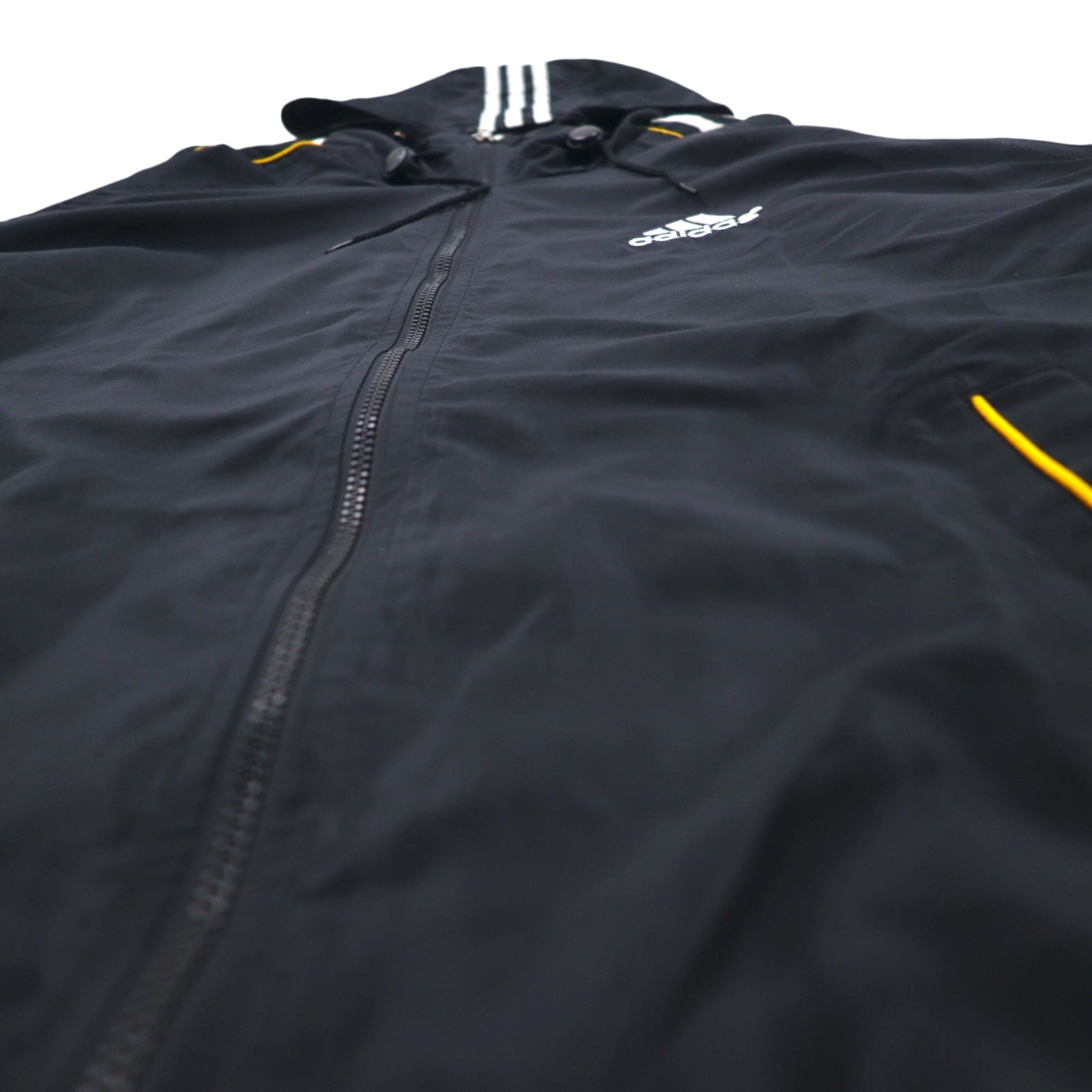 adidas anni '90 tuta sportiva giacca e pantaloni taglia L, nero, poliestere, 3 strisce, logo ricamato sul retro