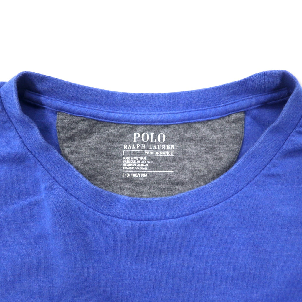 Polo Ralph Lauren Felpa Performance L Blu Cotone con ricamo piccolo pony