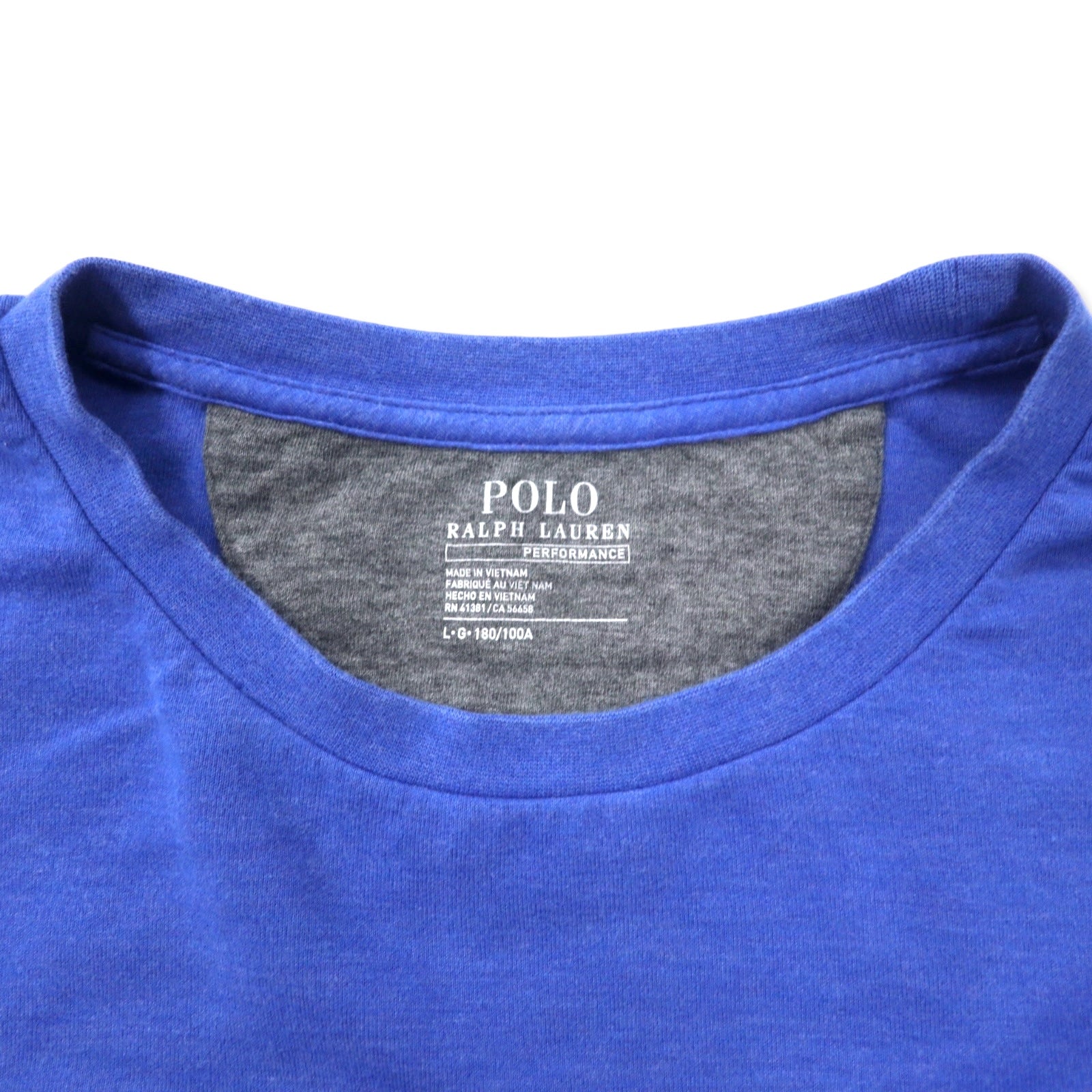 POLO RALPH LAUREN パフォーマンス スウェット L ブルー コットン PERFORMANCE スモールポニー刺繍