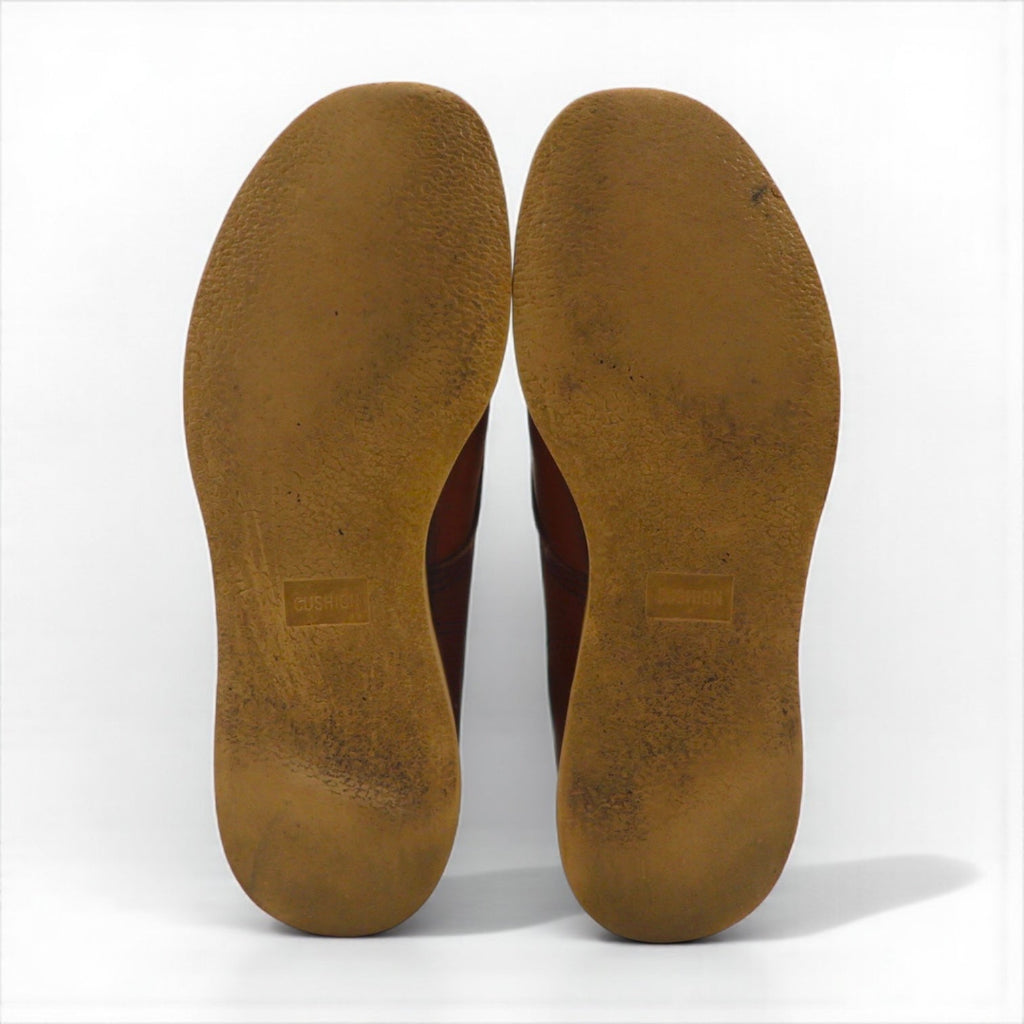 RED WING USA製 8インチ クラシックラウンド プレーントゥ レースアップブーツ 26.5cm ブラウン レザー 708