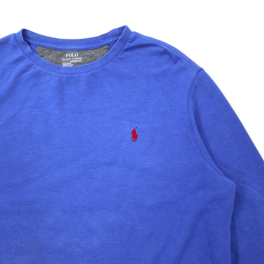 Polo Ralph Lauren Felpa Performance L Blu Cotone con ricamo piccolo pony