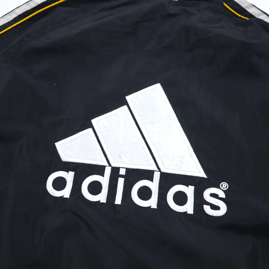 adidas anni '90 tuta sportiva giacca e pantaloni taglia L, nero, poliestere, 3 strisce, logo ricamato sul retro