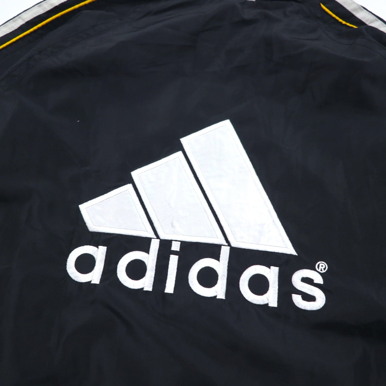 adidas anni '90 tuta sportiva giacca e pantaloni taglia L, nero, poliestere, 3 strisce, logo ricamato sul retro